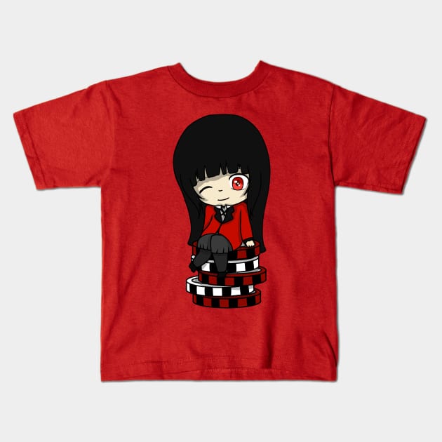 cute yumeko chibi Kids T-Shirt by LillyTheChibi